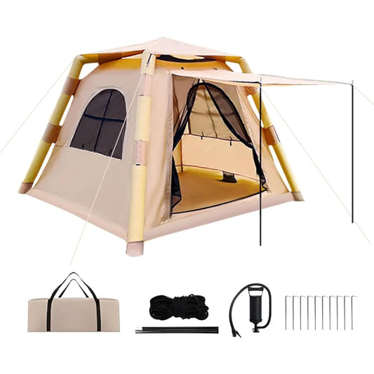 DUOFU 4 Season Inflatable Camping Tent For 2 To 4 People