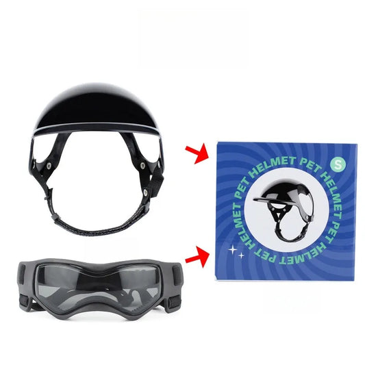 LETVIA Dog Helmet With Goggles Anti UV Sunglasses For Pets