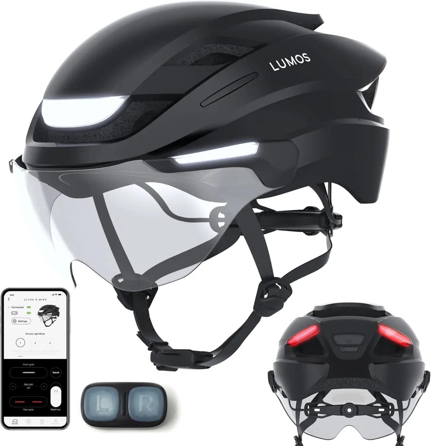 Smart Bike Helmet With Front And Rear LED Lights App