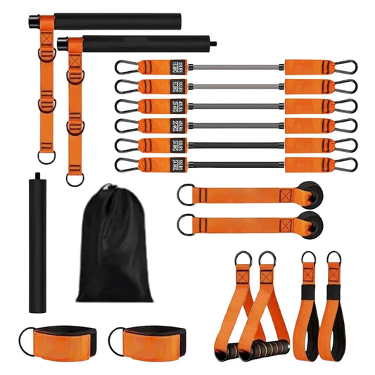 Pilates Bar Kit With Resistance Bands Home Gym Set Pro
