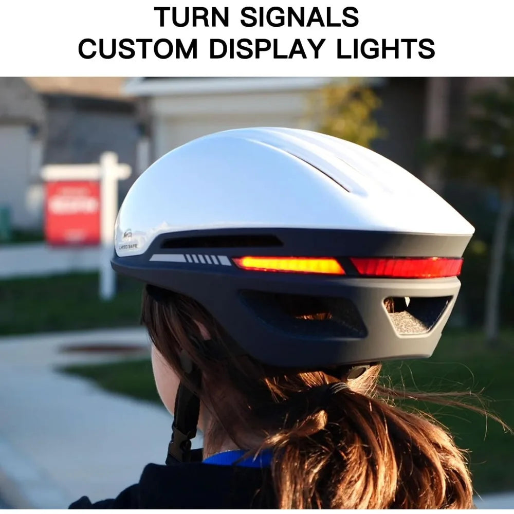 Smart Bike Helmet With Built In Speakers And LED Signals