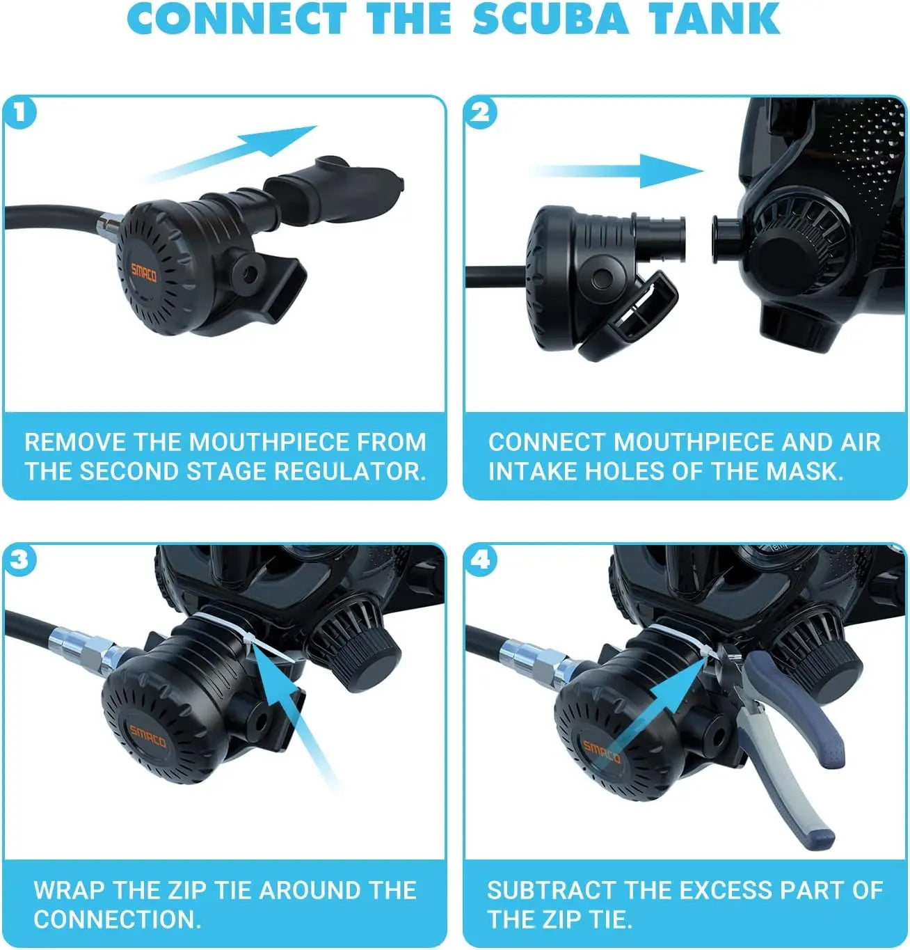 Smaco Full Face Diving Mask Camera Mount