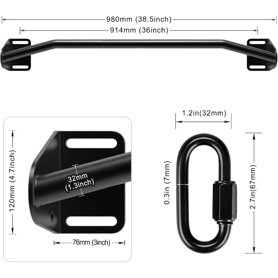 Hign-concerned Heavy Duty Wall Mounted Doorway Pull Up Bar