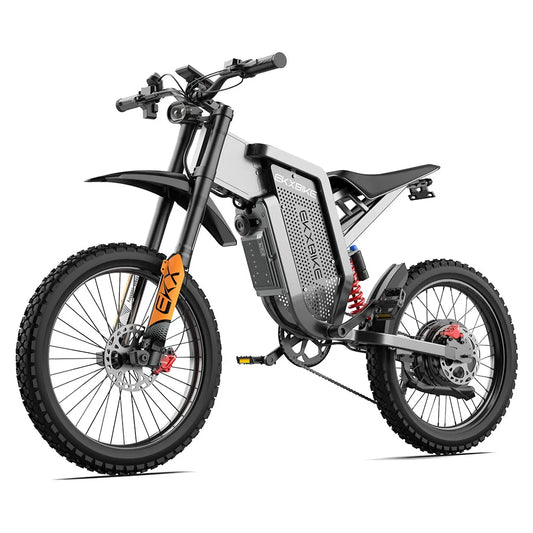 Electric bike X21MAX, 78KM/H (49MPH), 60V30Ah lithium battery 3000W, off-road 70/100-19 tires, dual hydraulic shock absorption