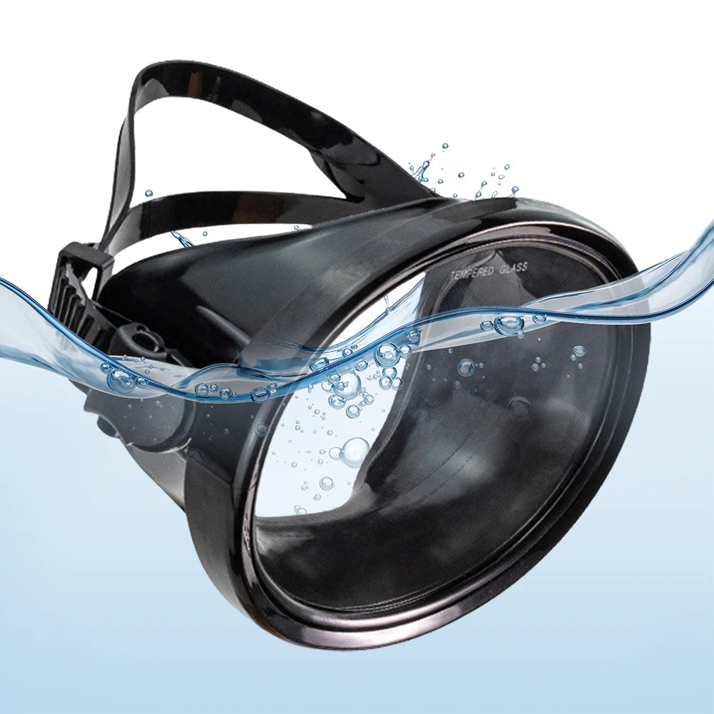 Shunmaii Oval Diving Mask Single Lens Tempered Glass Goggles