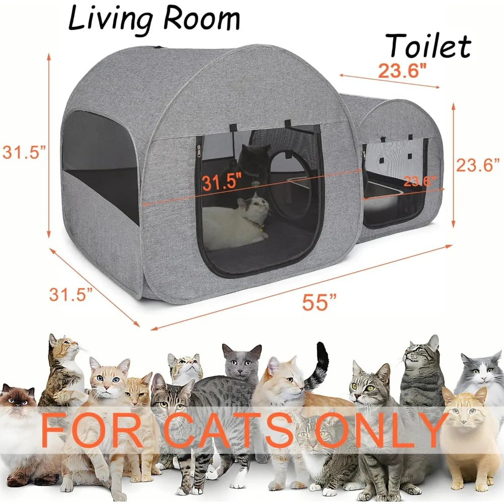 Hign-concerned Portable Cat Playpen Foldable Enclosure Tent
