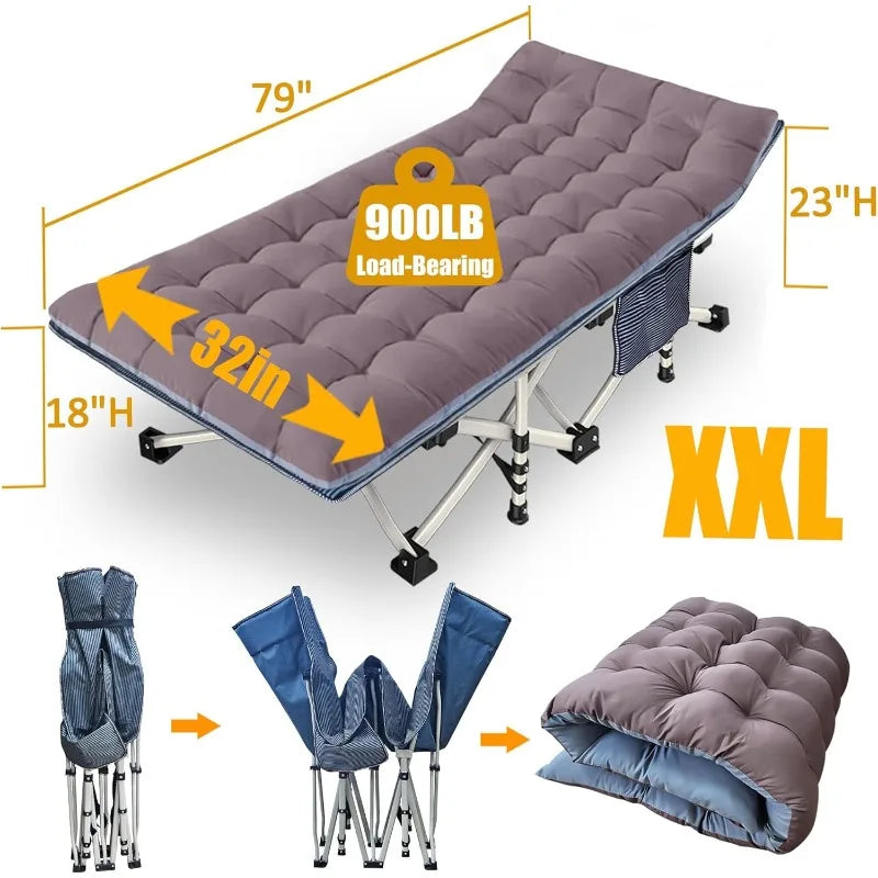 YTYIN Camping Cot With Mattress Foldable For Adults