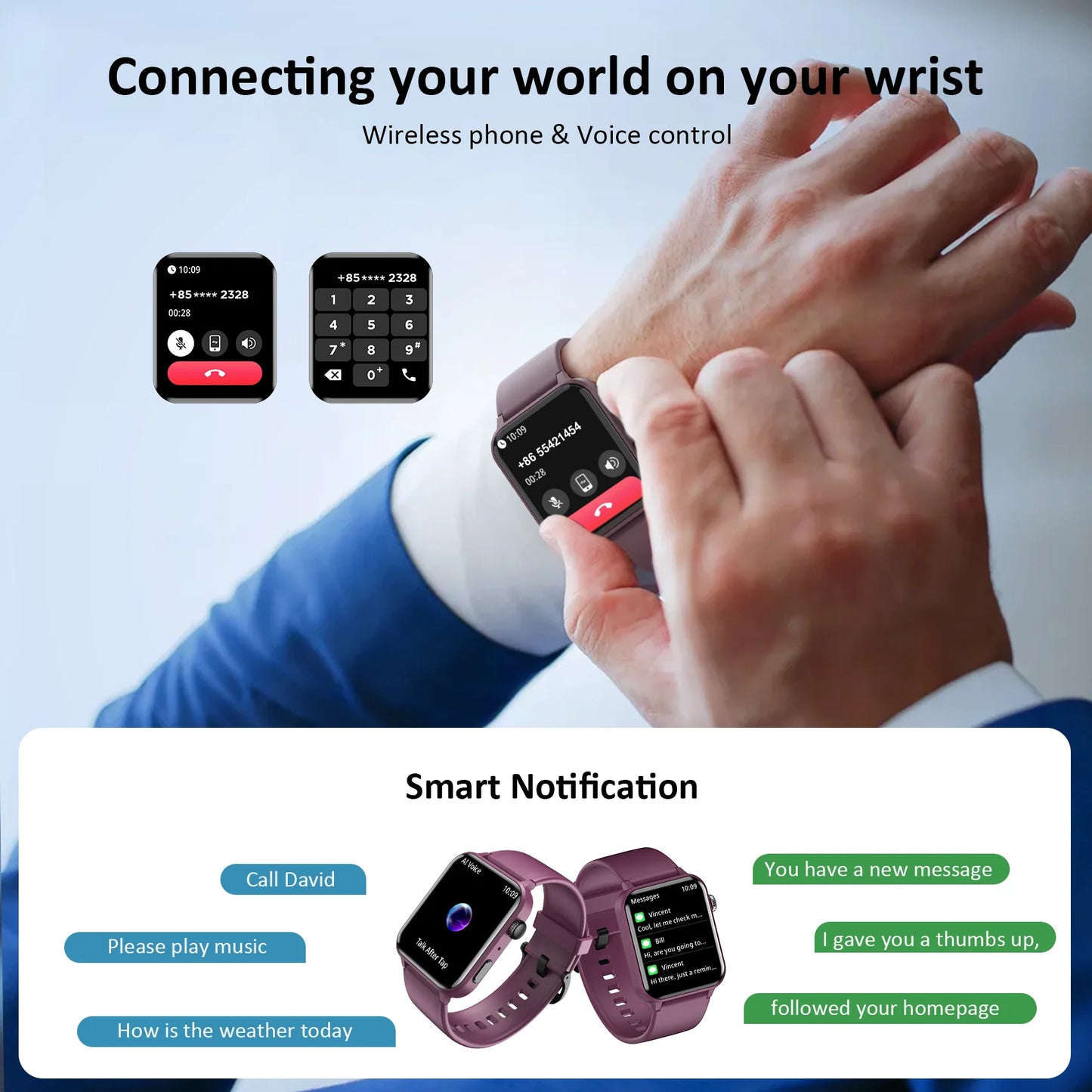Baolubao Smart Watch With Calling Function 100 Sports Modes