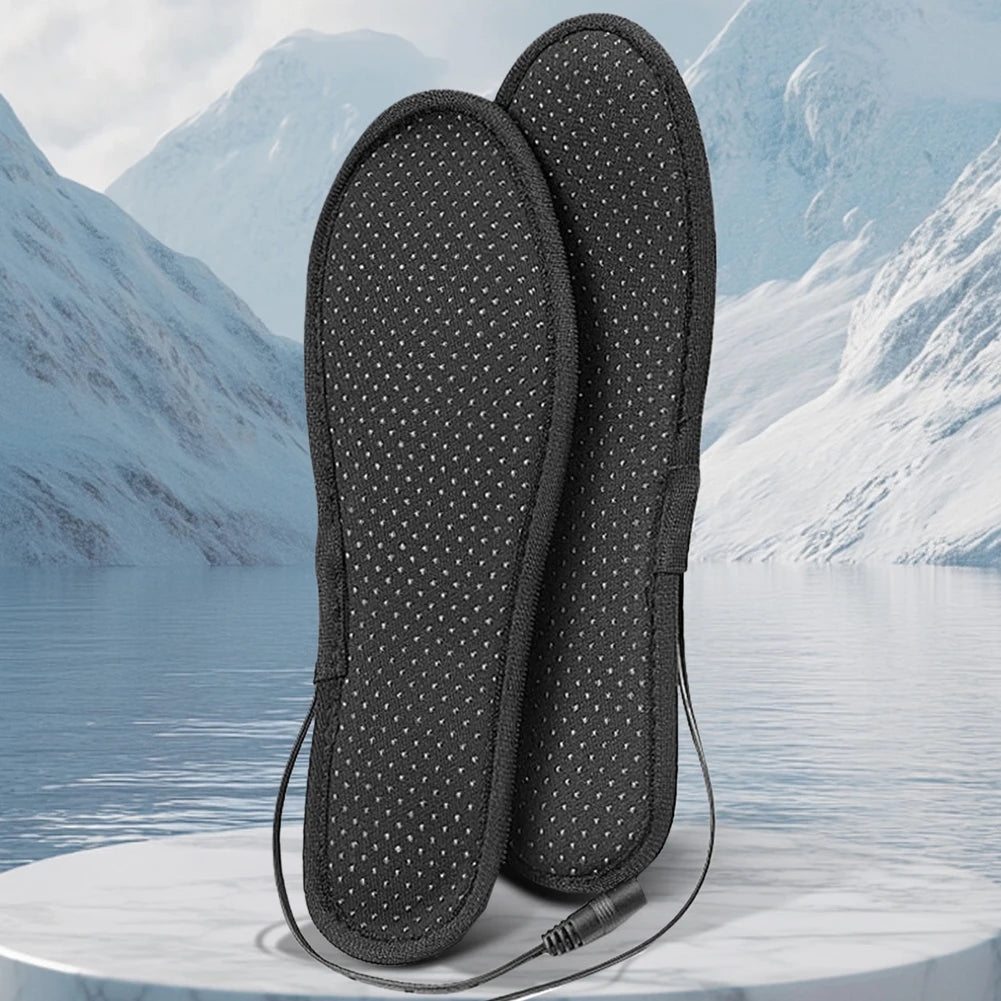 USB Heated Shoe Insoles For Women And Men Feet Warm Winter Electric Insoles With Carbon Fiber Heating Elements