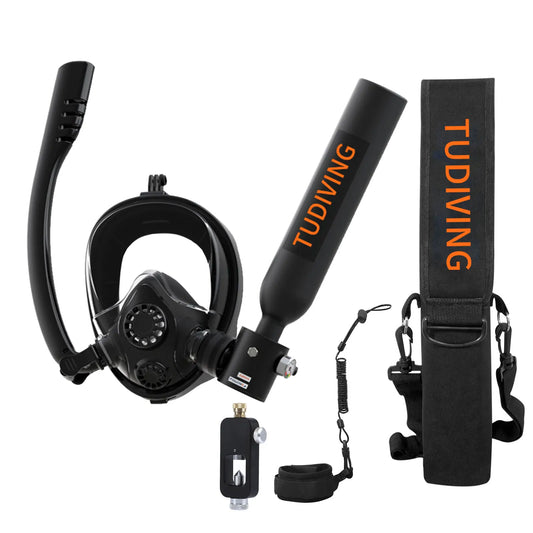 TUDIVING Mini Scuba Tank Portable with Pump for Training
