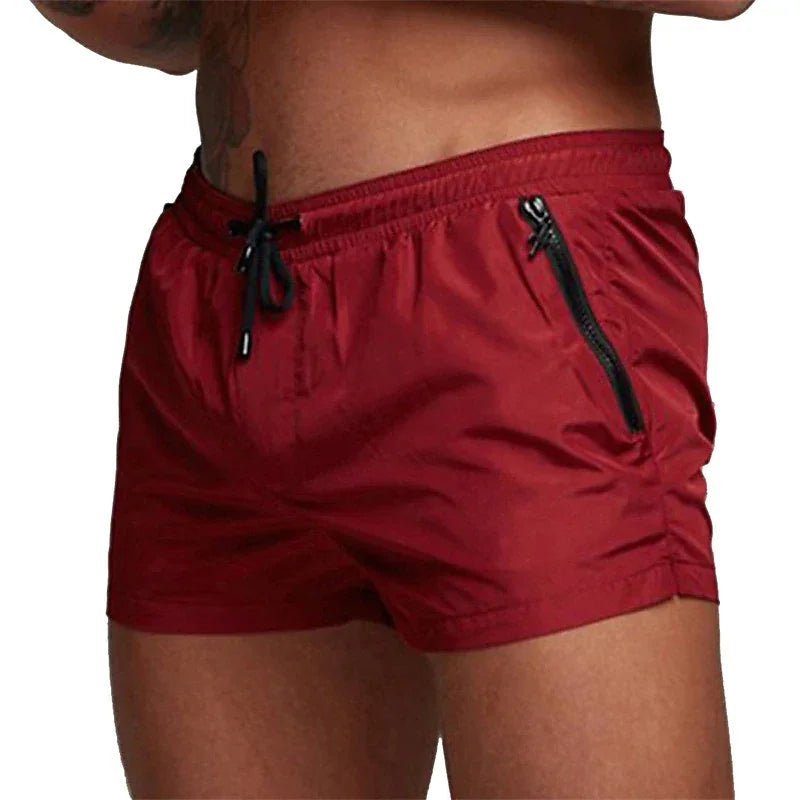 HooThreads Mens Swim Trunks With Zipper Pockets Quick Dry
