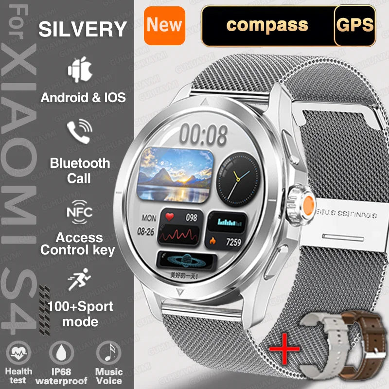 S4 Ultra Outdoor Smart Watch Men AMOLED GPS NFC Heart Rate