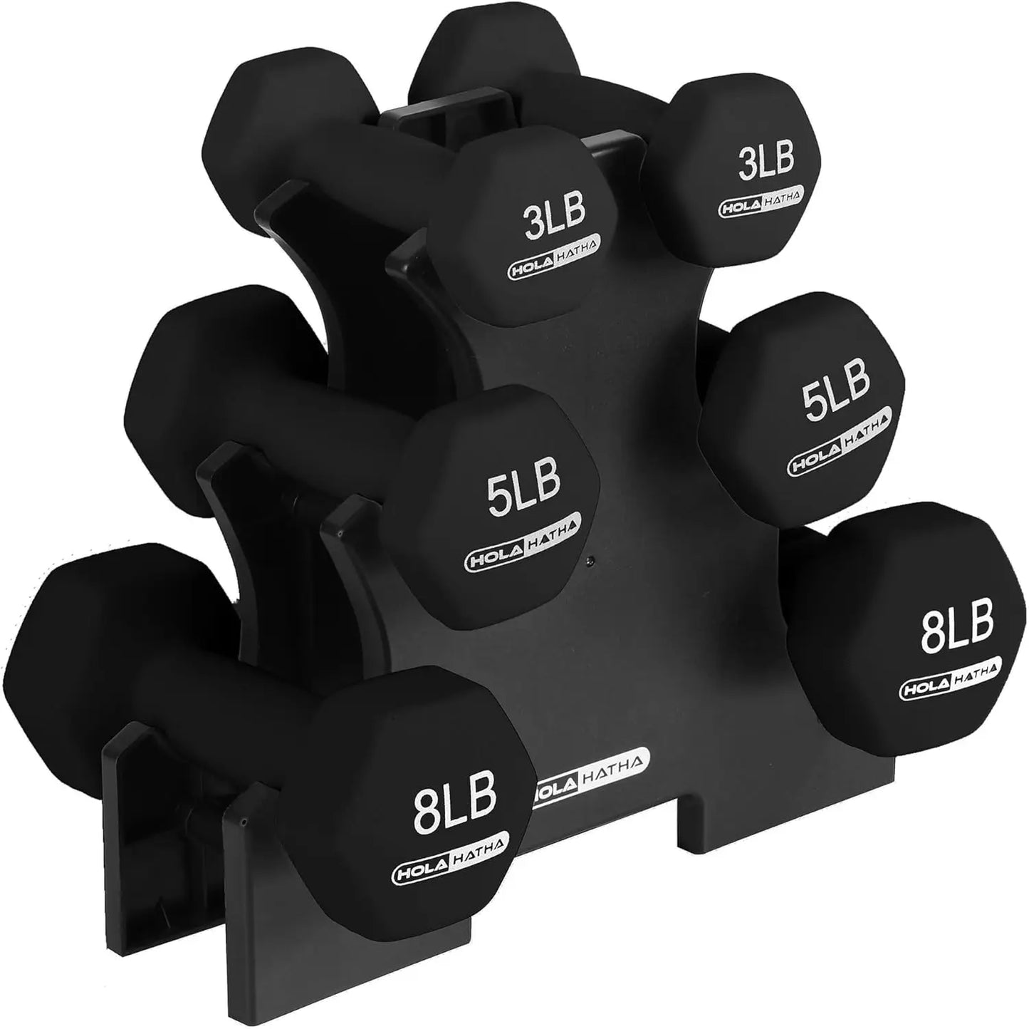 Neoprene Dumbbell Set With Rack For Home Weight Training