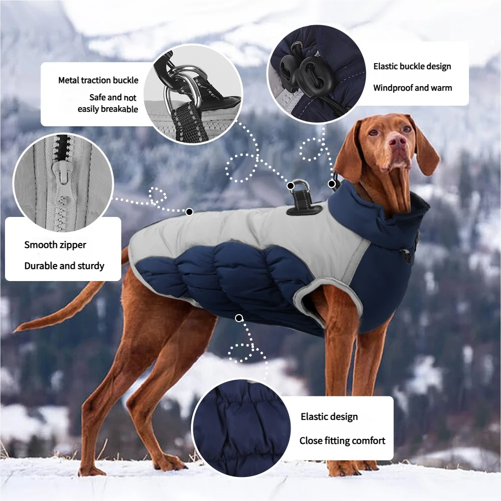 DUOFU Winter Warm Dog Coat Vest For Dogs Pet Outfit