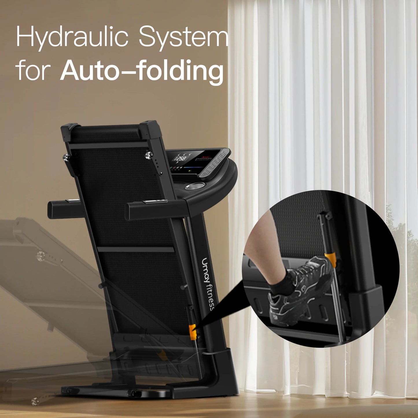 Cursor Fitness Folding Incline Treadmill With Pulse Sensors