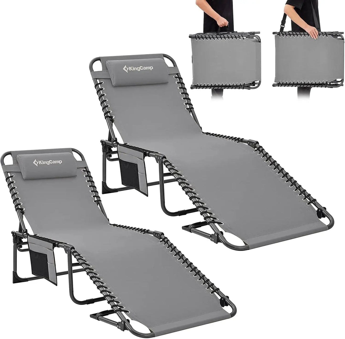 YTYI Outdoor Folding Lounge Chair FivePosition Recliner