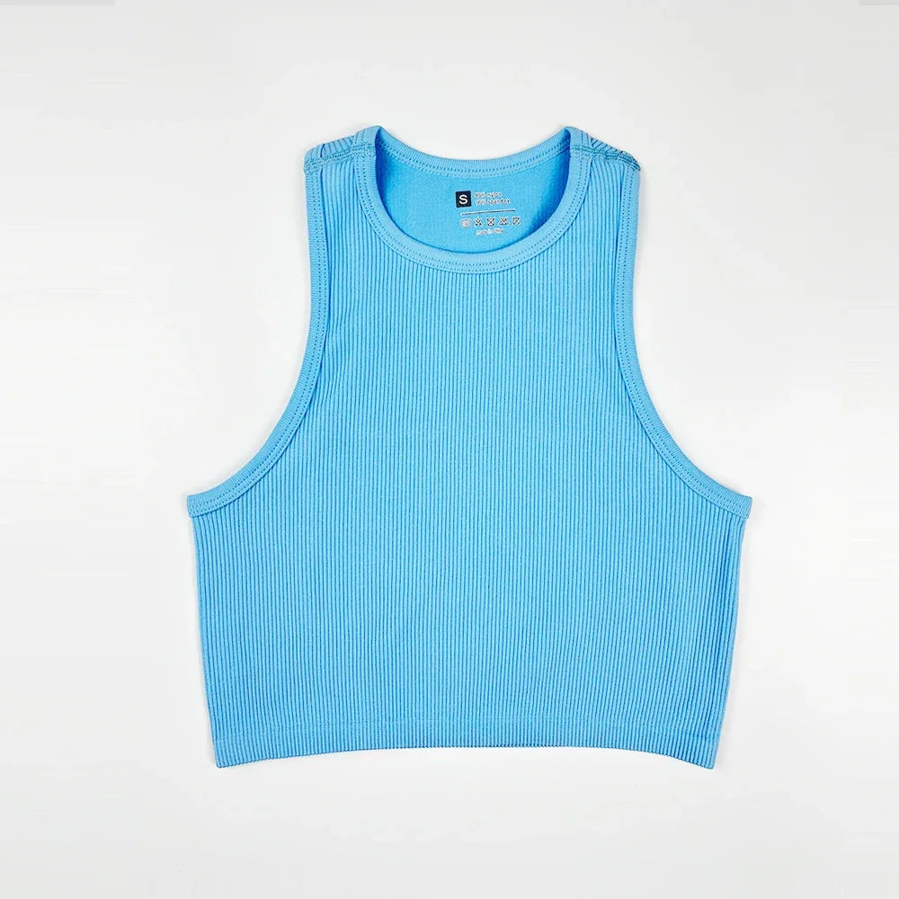 Women Yoga Vest Great Elasticity Gym Sports Crop Tops Fitness Workout Shirts Streetwear Tank Tops Wholesale