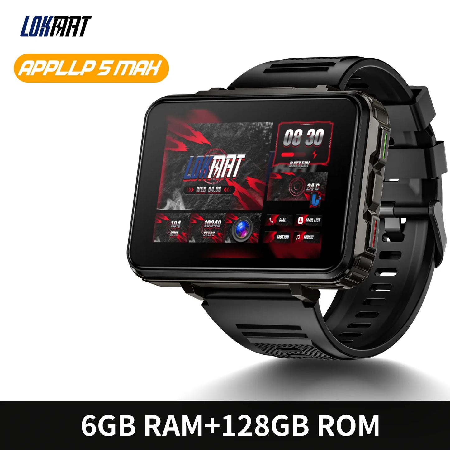 Lokmat Appllp 5 Max Watch Phone 4G Calls Dual Camera