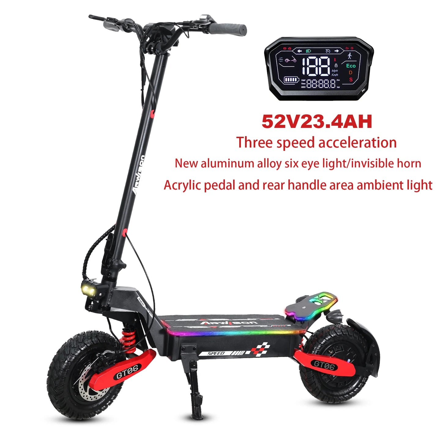 HEZZO GT06 Electric Scooter 1200W Dual Braking Suspension