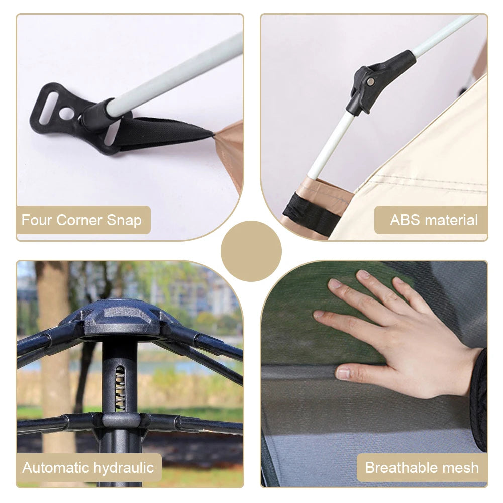 Fully Automatic Camping Tent Lightweight Sunshade Tent Waterproof Quick Open Tent for Hiking Backpacking Camping