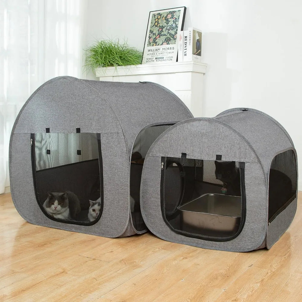 Hign-concerned Portable Cat Playpen Foldable Enclosure Tent