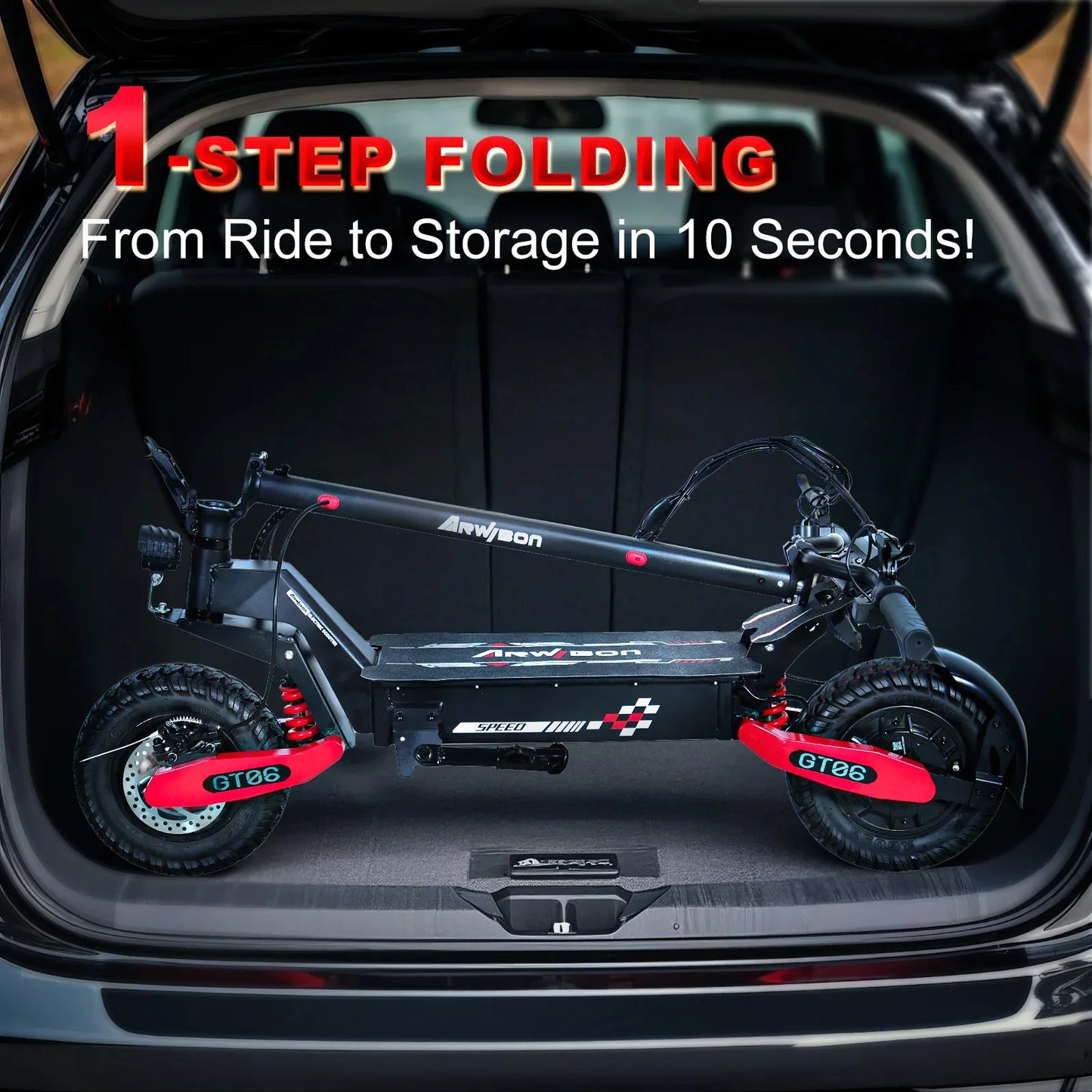 HEZZO GT06 Electric Scooter 1200W Dual Braking Suspension