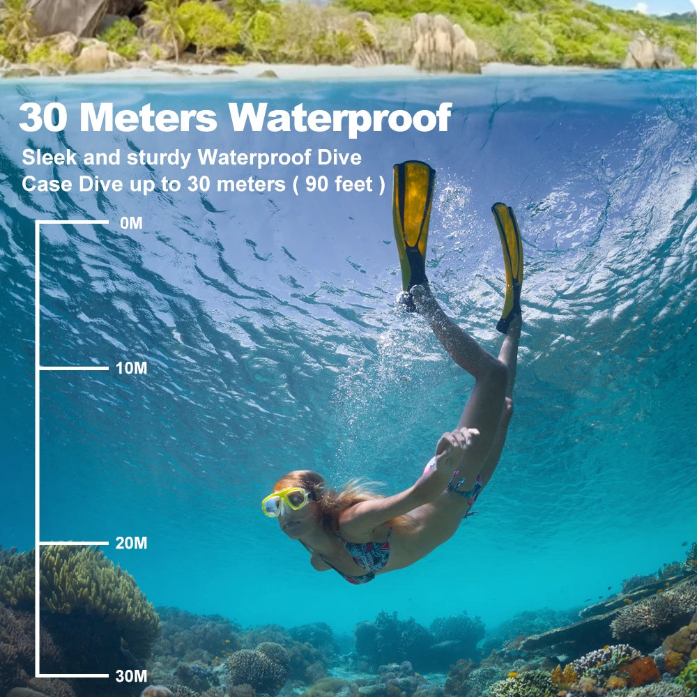 OURLIFE Action Camera Ultra HD 4K 30FPS 16MP Waterproof