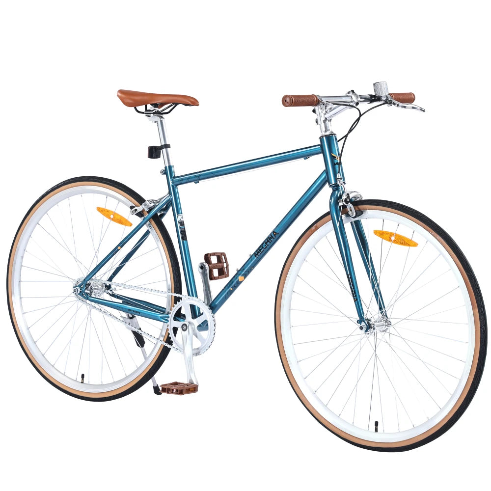 Single Speed Retro style 700C Road Bike For men women's City Bicycle,Steel Frame