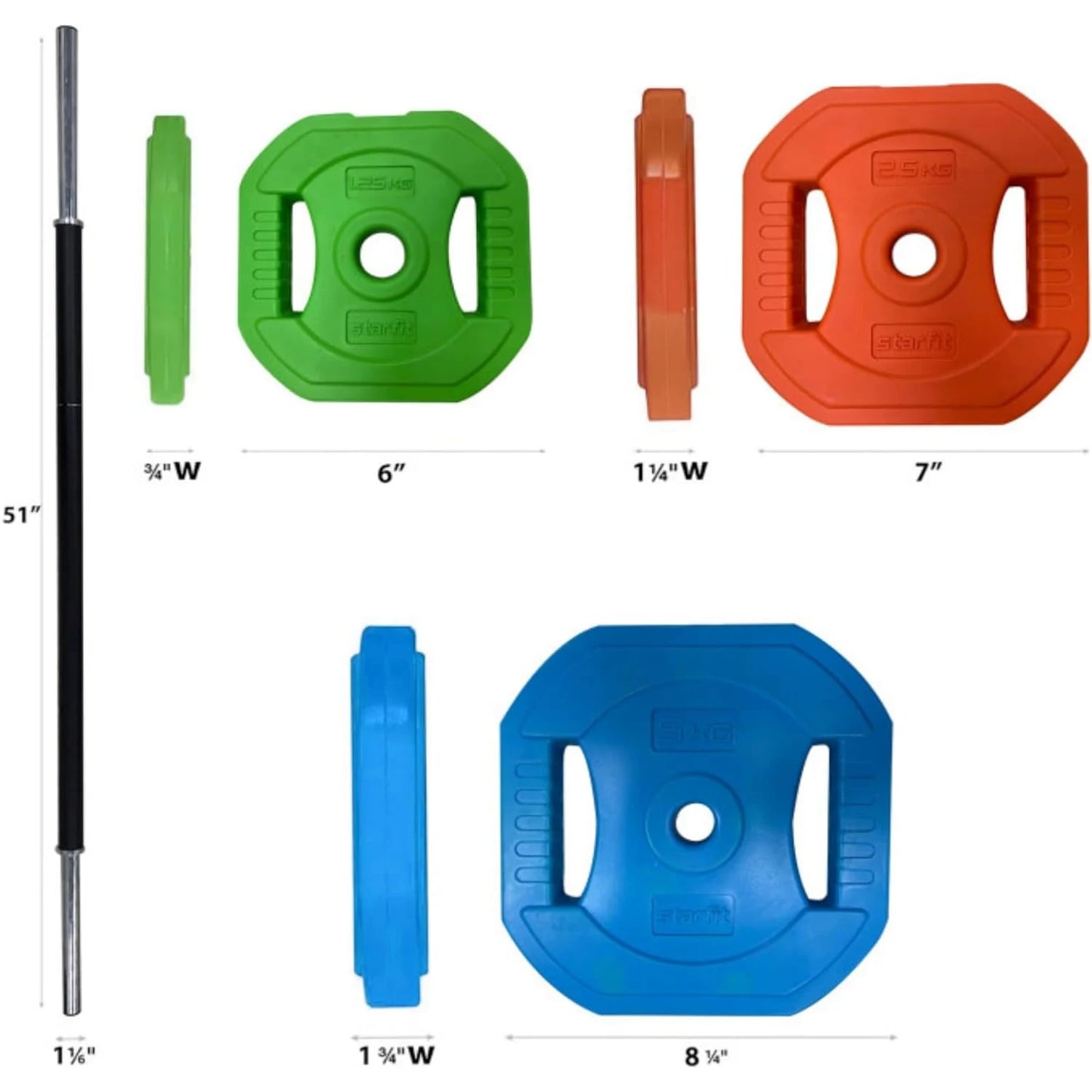 Twister.CK Adjustable Barbell Set 40lb 20kg Home Gym