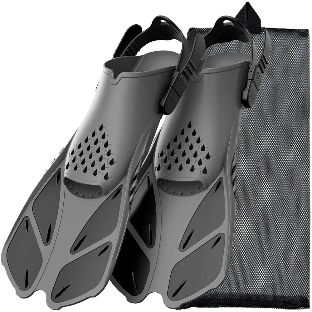 Choice Snorkel Fins Adjustable Buckles Open Heel Silicone Swimming Flippers