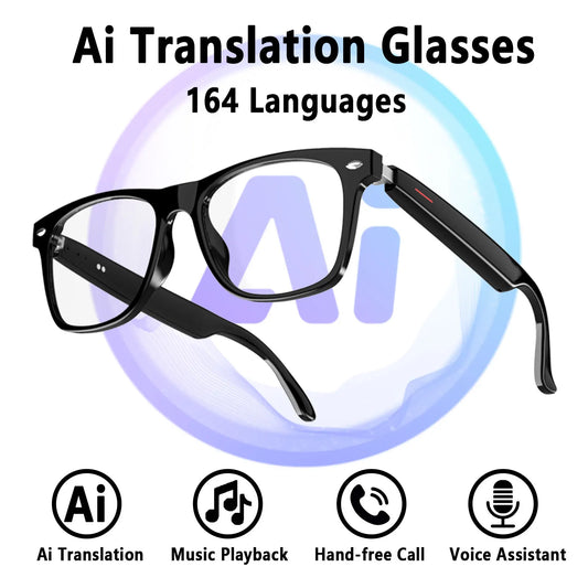 Giinova Smart AI Translation Glasses With Anti Blue Light Lenses Real Time Translation 164 Languages Bluetooth