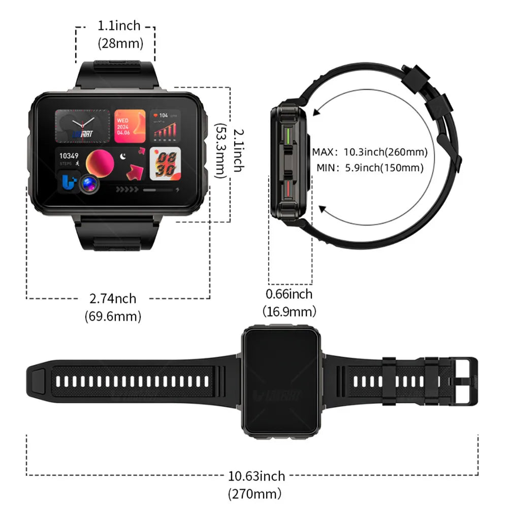 Lokmat Appllp 5 Max Watch Phone 4G Calls Dual Camera