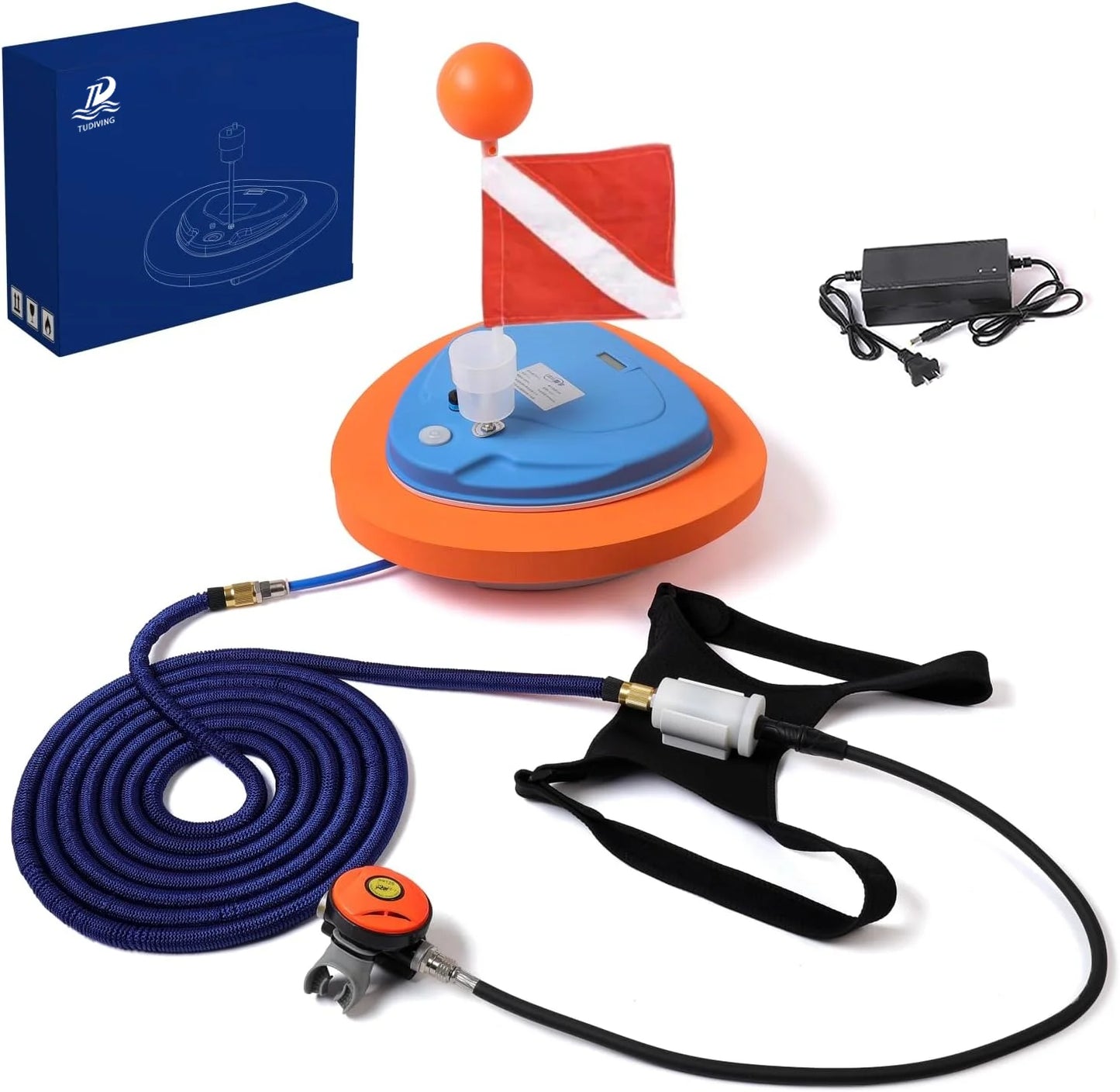 TUDIVING Scuba Diving Ventilator Portable Waterproof Rechargeable Regulator Gear