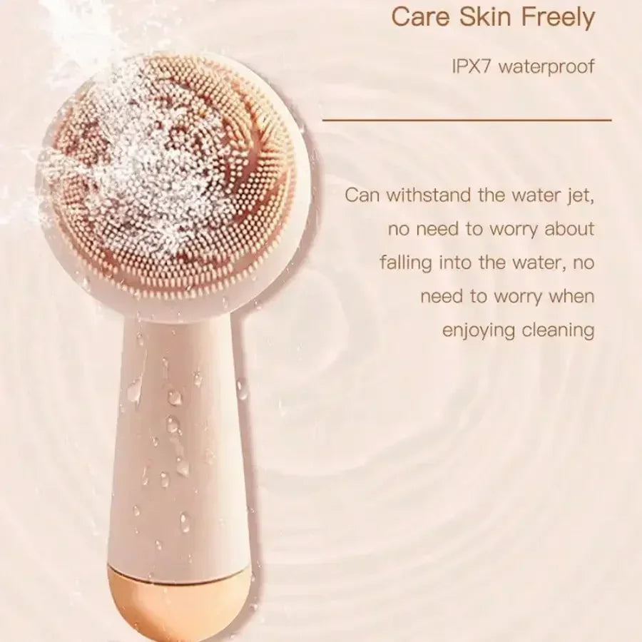 Function Electric Silicone Facial Brush Massager Waterproof