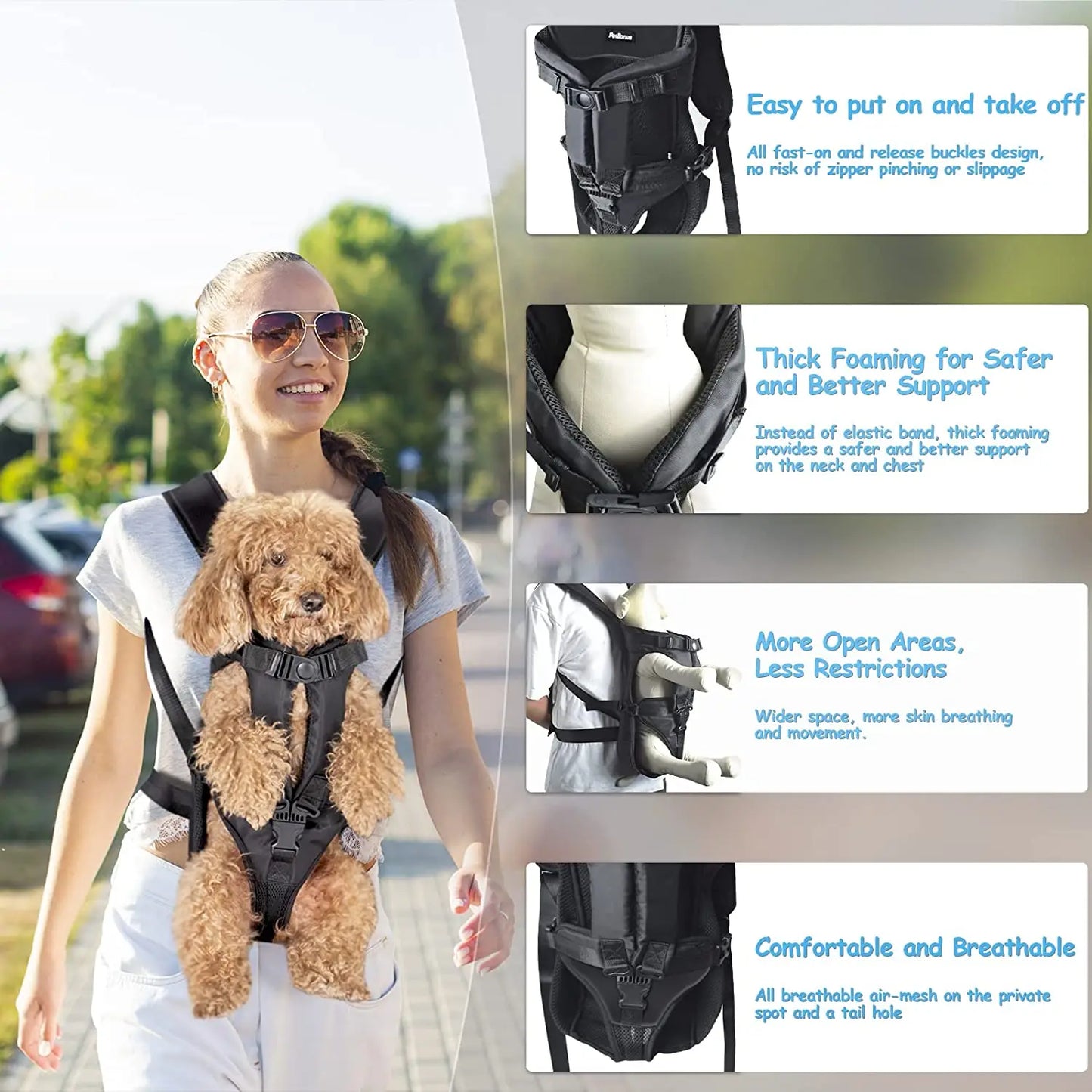 Breed Pet Backpack Carrier For Cats And Dogs Travel Bag
