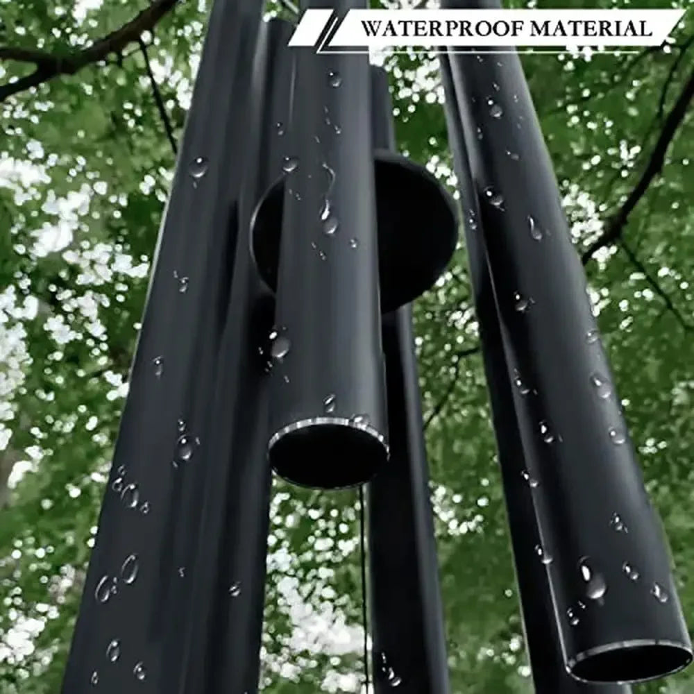 Deep Tone 66 Inch Outdoor Wind Chimes Relaxing Melody with 6 Tuned Tubes Memorial Sympathy Gifts Aluminum Construction Garden