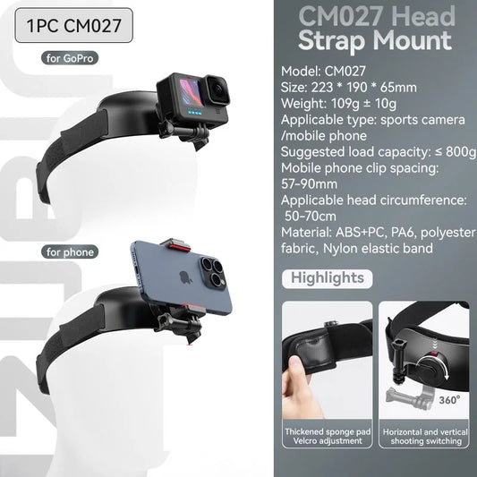 Ulanzi CM027 Chest Head Strap Mount Belt Phone For iPhone 15 14 Gopro insta360 x3 dji osmo Pocket 3 Action Camera Accessories