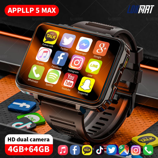 Lokmat Appllp 5 Max Watch Phone 4G Calls Dual Camera