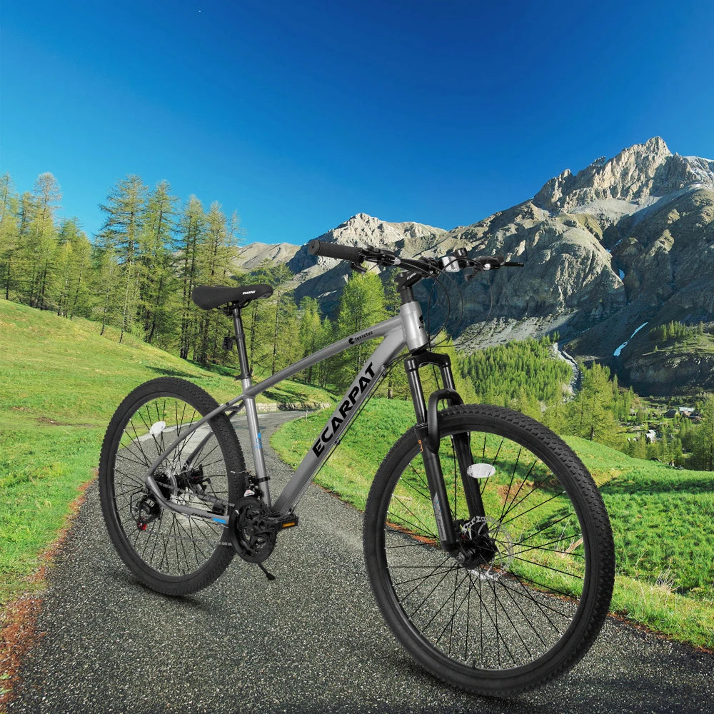 27 Inch Mountain Bike 21 Speed, Suspension Fork, Aluminum Frame Disc Brake, Mountain biking for both men and women.