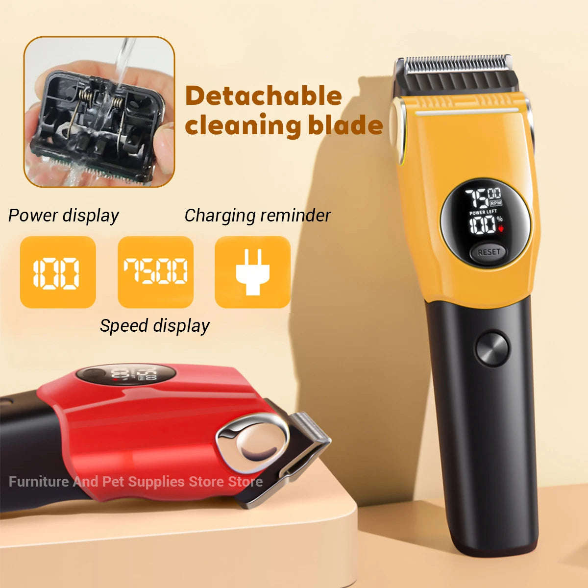Hign-concerned Chemical Dog Grooming Clipper Cordless