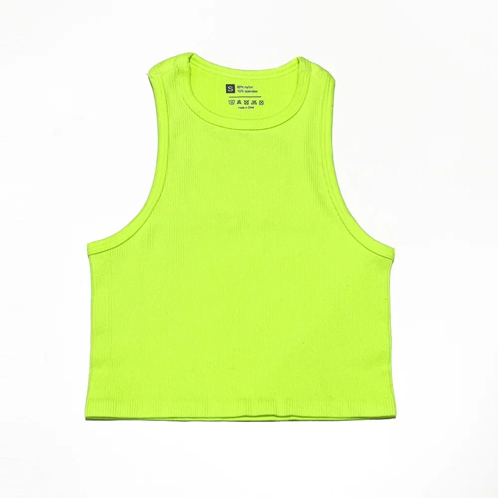 Women Yoga Vest Great Elasticity Gym Sports Crop Tops Fitness Workout Shirts Streetwear Tank Tops Wholesale