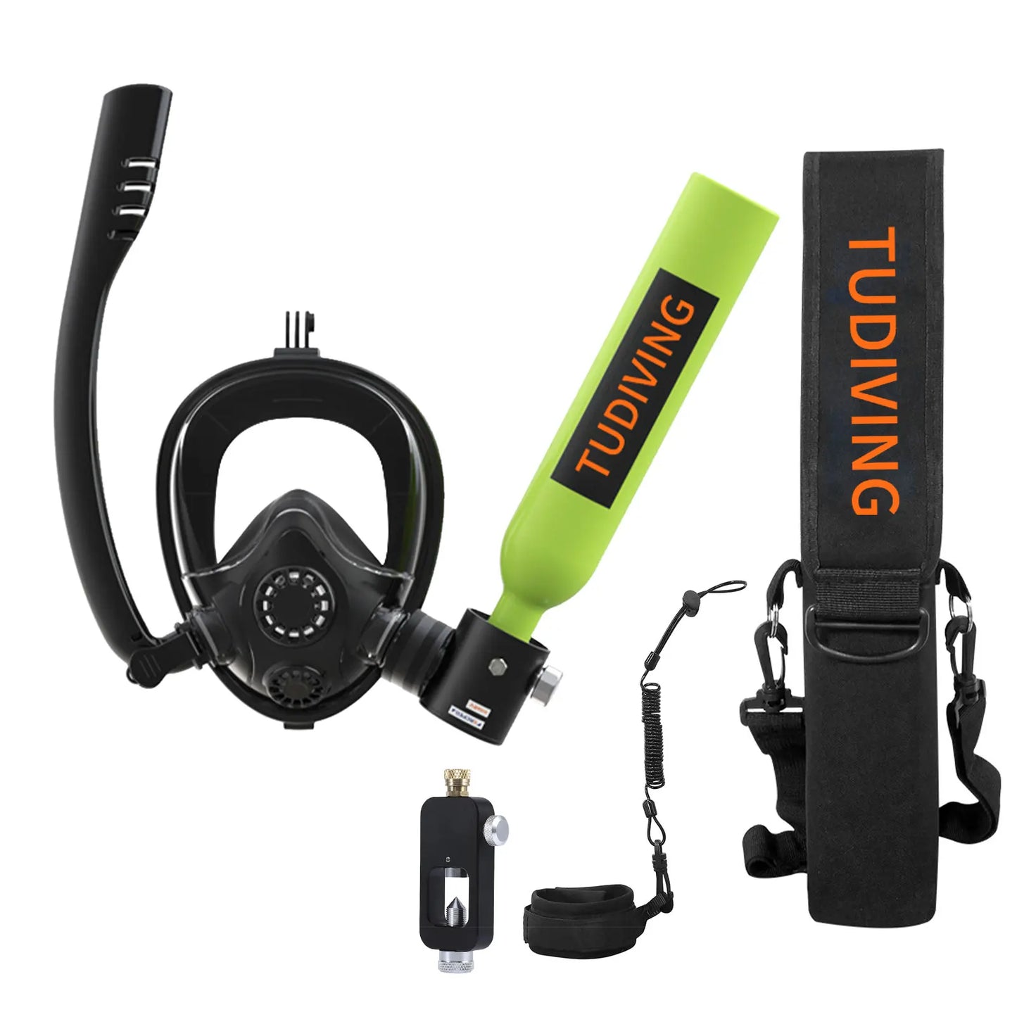 TUDIVING Portable Scuba Diving Tank With Pump For Underwater Training