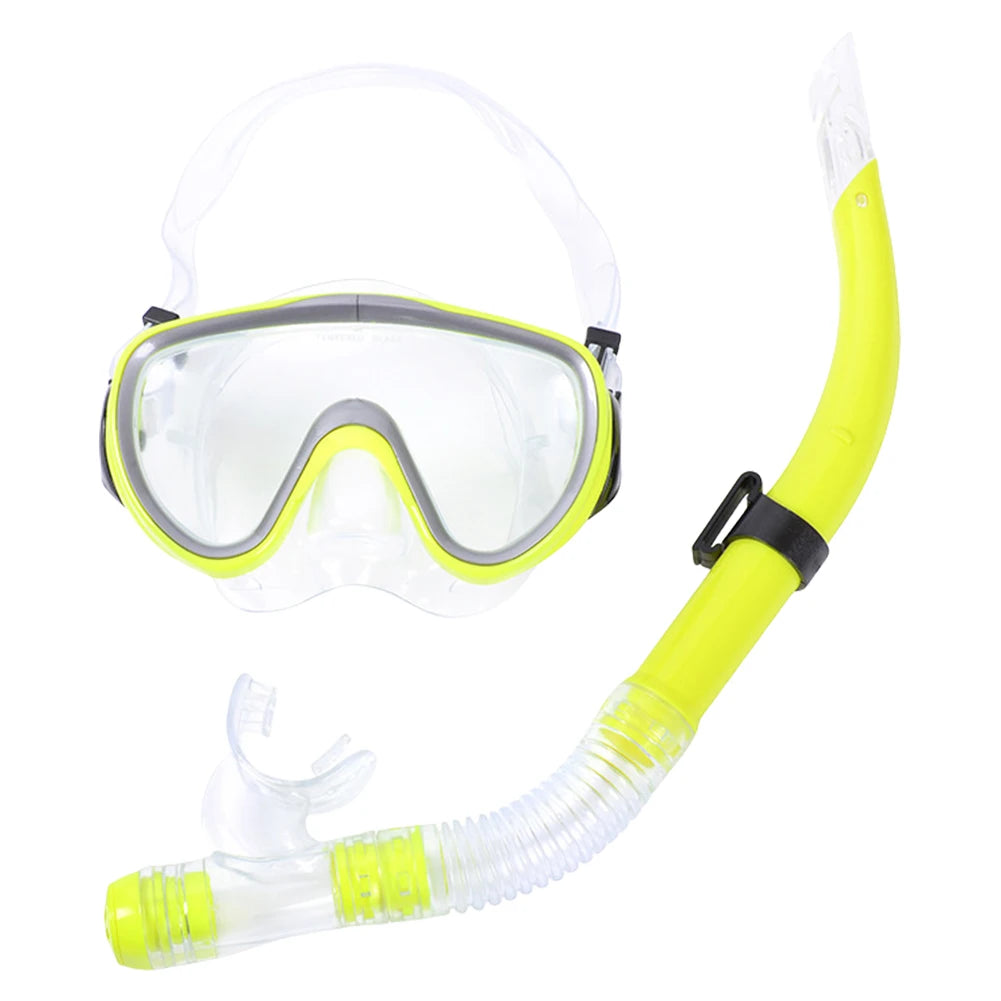 MOJOYCEDiving Diving Mask And Snorkel Set Adjustable Dry Snorkel