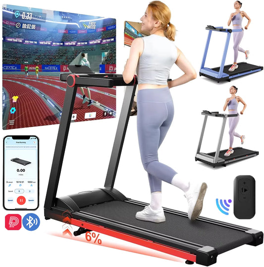 Driving Foldable Treadmill with Six Percent Incline LCD App