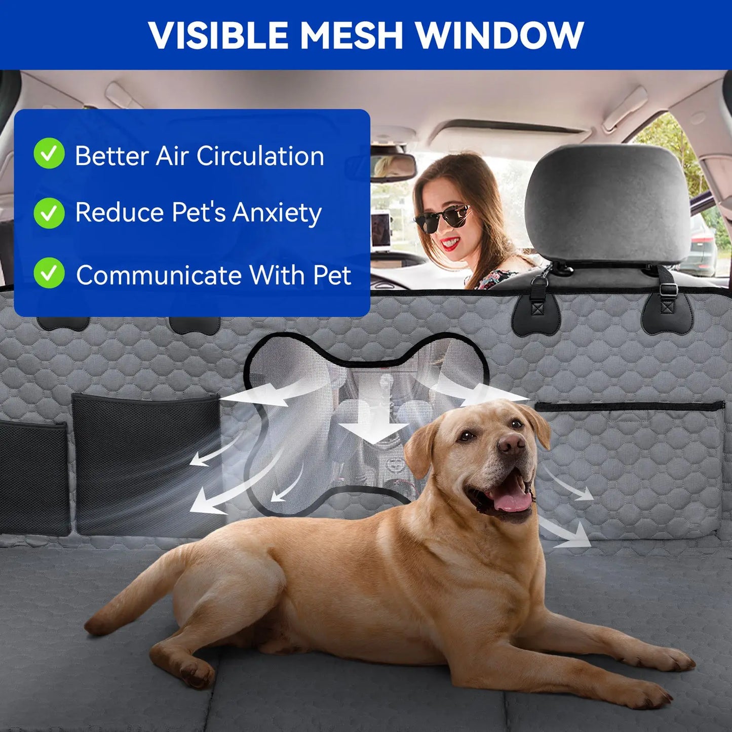 Travel Pad For Dogs Car Seat Cover Scratch Resistant Pet Car Pad For Rear Seats Seat Protector