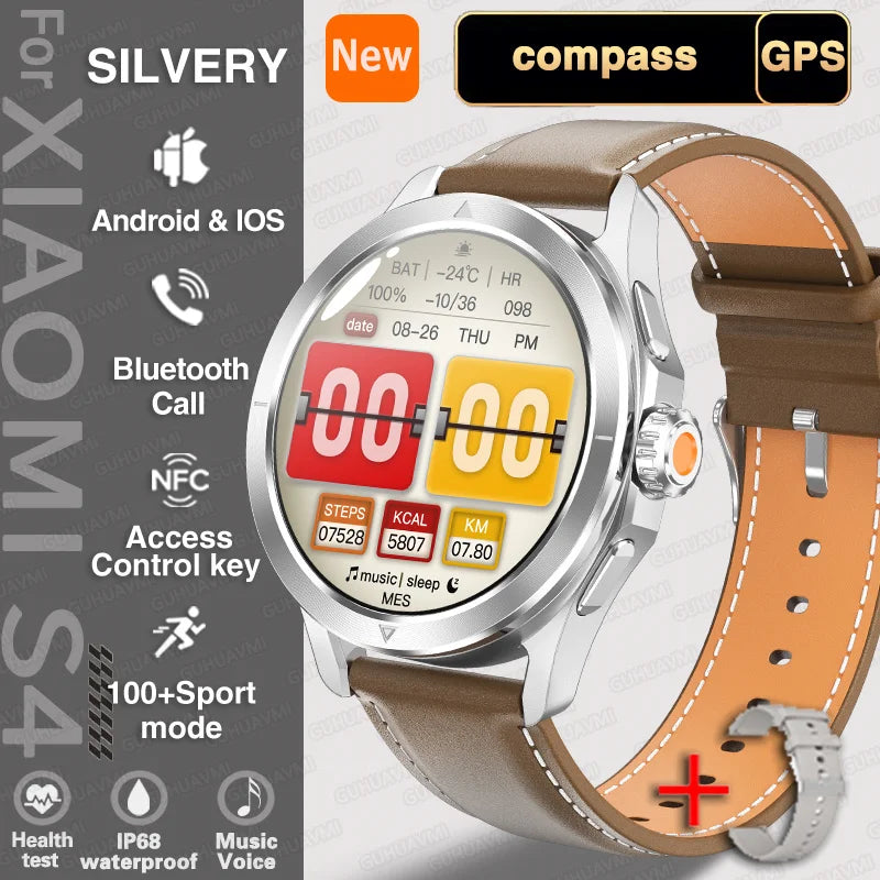 S4 Ultra Outdoor Smart Watch Men AMOLED GPS NFC Heart Rate