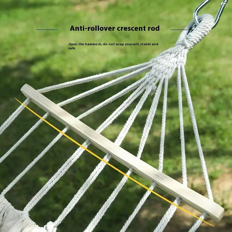 Anti Rollover Hammock 1 People Travel Beach Portable Rest Hanging Bed Chair Outdoor Camping Hammock With Storage Bag
