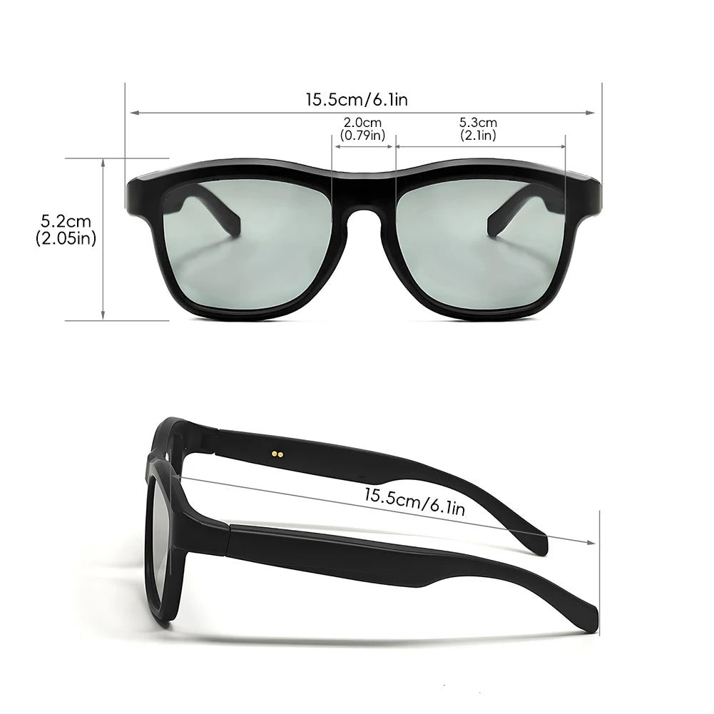 AI Translator Sunglasses With Language Translation Bluetooth 5.4 Stereo Sound Portable For Music Calls And Sports