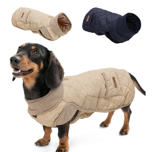 DogLemi Winter Water Repellent Dachshund Coat Windproof