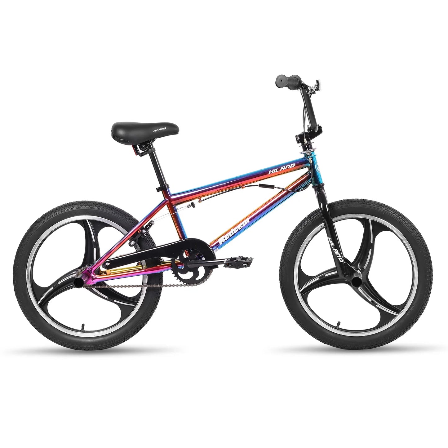 Hiland 20 Inch Kids BMX Bike for Boys Girls Ages 5-12, 360 Degree Rotor Freestyle, 4 Pegs Single Speed Kid’s BMX Bicycle
